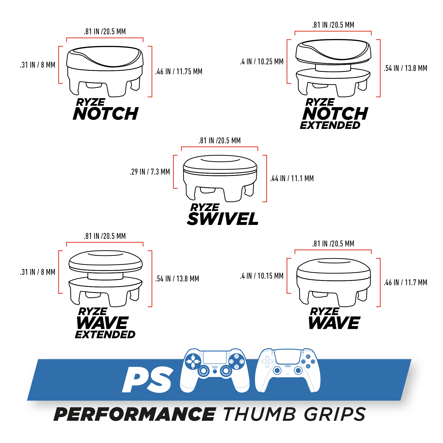 RYZEPADS (Playstation) - Combo Pack (FS)